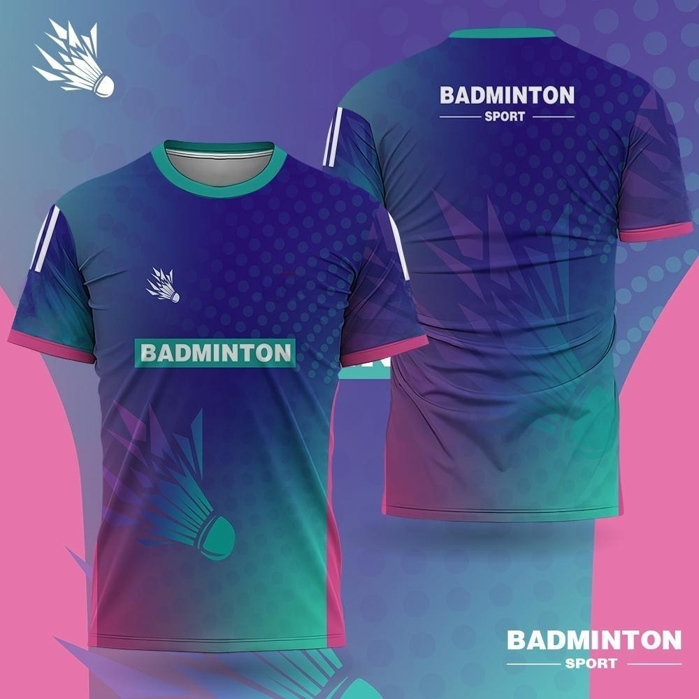 Badminton Lovers - 남성 배드민턴 의류 그라데이션 3D 프린트