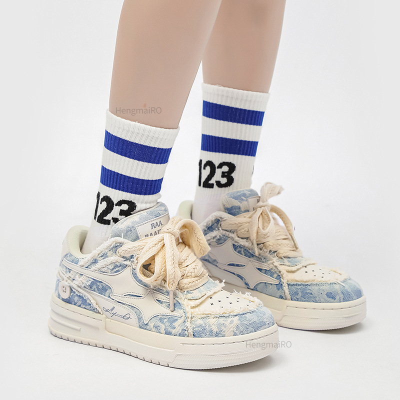 남성용 여성 신발 테니스 레트로 Y2K 스타 스케이트  - Badminton Shoes 리뷰 및 가격